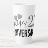 Happy 25 Silver Wedding Jubiläum Milchtasse (Vorderseite)