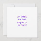 Happy 25 th White Doves Jubiläumskarte (Rückseite)