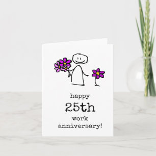 Happy 25. Work Anniversary Card Karte