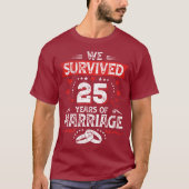 Happy 25th Wedding Anniversary couples anniversary T-Shirt (Vorderseite)