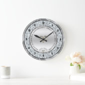 Happy 25th wedding universally diamonds and silver große wanduhr (Zuhause)