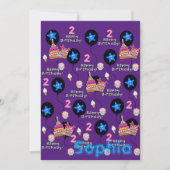 Happy 2. Geburtstag Einladung #2 Lila (Vorderseite)