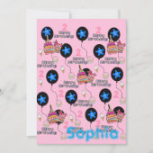 Happy 2. Geburtstag Einladung #2 Pink (Vorderseite)