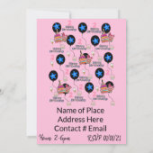 Happy 2. Geburtstag Einladung #2 Pink (Rückseite)