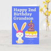 Happy 2. Geburtstag Grandson Karte (Gelbe Blume)