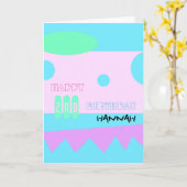 Happy 2. Geburtstag Kleines Monster - Grußkarte Karte (Gelbe Blume)