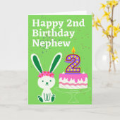 Happy 2. Geburtstag Nephew Karte (Gelbe Blume)
