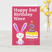 Happy 2. Geburtstag Niece Karte (Gelbe Blume)