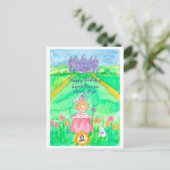 Happy 2. Geburtstag Princess Castle Postkarte (Stehend Vorderseite)