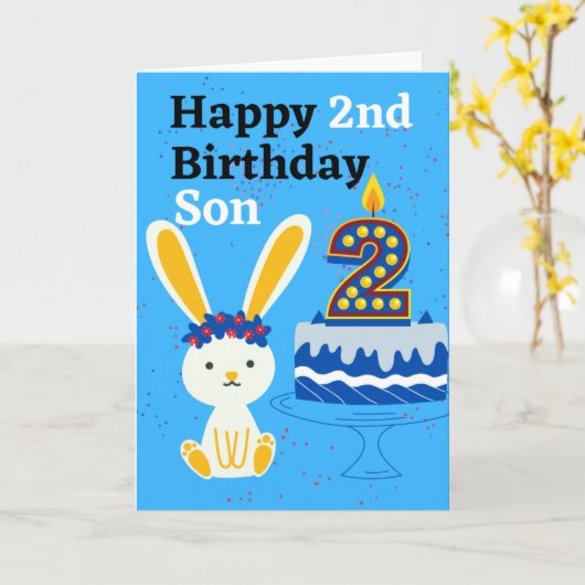 Happy 2. Geburtstag Son Karte (Gelbe Blume)