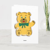 Happy 2. Geburtstag Teddy Bärenkarte Karte (Rückseite)