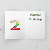 Happy 2. Geburtstag Teddy Bärenkarte Karte (Innenseite)