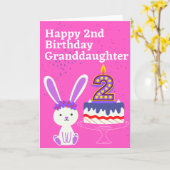 Happy 2. Geburtstagsgrandtochter Karte (Gelbe Blume)