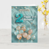Happy 2. Geburtstagskarte Karte (Gelbe Blume)