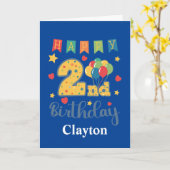 Happy 2. Geburtstagskarte Karte (Gelbe Blume)