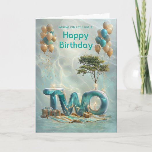 Happy 2. Geburtstagskarte Karte (Vorderseite)