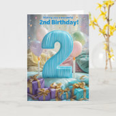 Happy 2. Geburtstagskarte Karte (Gelbe Blume)
