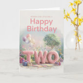 Happy 2. Geburtstagskarte Karte (Gelbe Blume)
