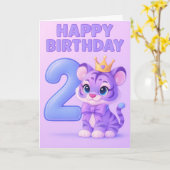 Happy 2. Geburtstagskarte Karte (Gelbe Blume)