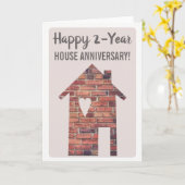 Happy 2-Jahres-Hausmannskarte Karte (Gelbe Blume)