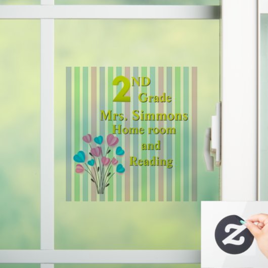 Happy 2. Klasse Schulraum Fenster Klammern Fensteraufkleber (Zuhause)