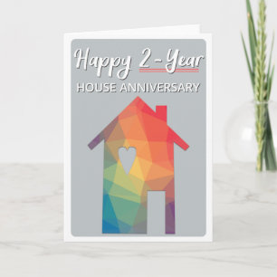 Happy 2 -Year House Anniversary Card Karte