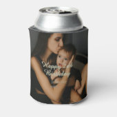 Happy 2nd birthday kids baby mother yellow gray na dosenkühler (Kanne Rückseite)