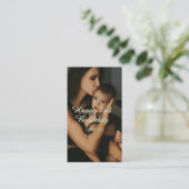 Happy 2nd birthday kids baby mother yellow gray na visitenkarte (Stehend Vorderseite)