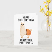 Happy 30. Geburtstag Funny Llama Minimalistisch Dr Karte (Gelbe Blume)