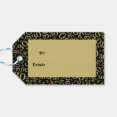 Happy 30. Geburtstag Gold/Black Number Pattern Geschenkanhänger (Rückseite Horizontal)