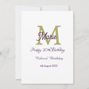 Happy 30. Geburtstag goldenadd Name Monogramm mode Einladung