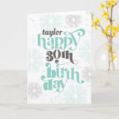 Happy 30. Geburtstag individuelle Grußkarte Karte (Gelbe Blume)