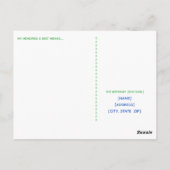 Happy 30. Geburtstag Meilenstein Postkarten in Bla (Rückseite)