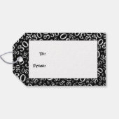 Happy 30. Geburtstag Schwarz/Weiß Zahlenmuster Geschenkanhänger (Rückseite Horizontal)