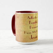 Happy 30. Geburtstag Tasse (Vorderseite Links)