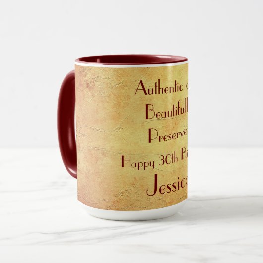 Happy 30. Geburtstag Tasse (Vorderseite Links)