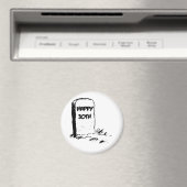 "Happy 30." Gravestone Magnet (In Situ (Geschirrspüler))