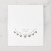 Happy 30. Wedding Jubiläum Perlenherz Platzkarte (Außenseite Aufgefaltet)