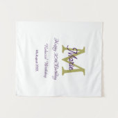 Happy 30th Birthday goldenadd name monogram modern Wandteppich (Vorderseite (Horizontal))