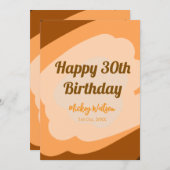 Happy 30th birthday rustic wooden Halloween fall b Einladung (Vorne/Hinten)