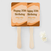 Happy 30th birthday rustic wooden Halloween fall b Fächer (Vorne und Hinten)