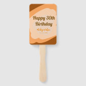 Happy 30th birthday rustic wooden Halloween fall b Fächer (Rückseite)