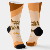 Happy 30th birthday rustic wooden Halloween fall b Socken (Gewinkelt)