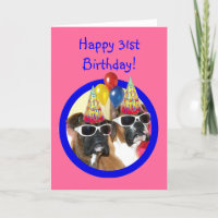 Happy 31. Geburtstag Boxer Hunde