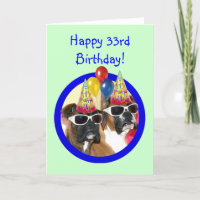 Happy 33. Geburtstag Boxer Hunde