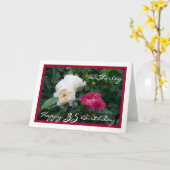 Happy 35. Geburtstag Anpassbar mit Rose Karte (Gelbe Blume)