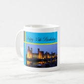 Happy 35. Geburtstag Caernarfon Castle Kaffeetasse (Vorderseite Links)