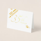 Happy 35-jähriges Mod Birds Folienkarte (Vorderseite)