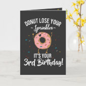 Happy 3. Geburtstag Donut Thema Funny Karte (Gelbe Blume)