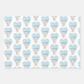 Happy 3. Geburtstag Tweetheart Wrapping Paper Geschenkpapier Set (Vorderseite 3)